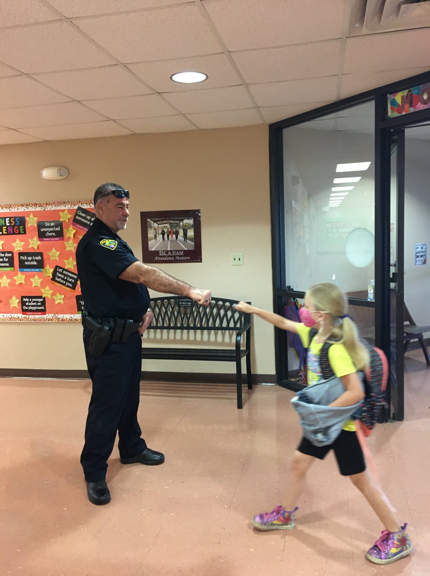 Hero's Visit Houston Elementary Goodday Mineral Wells